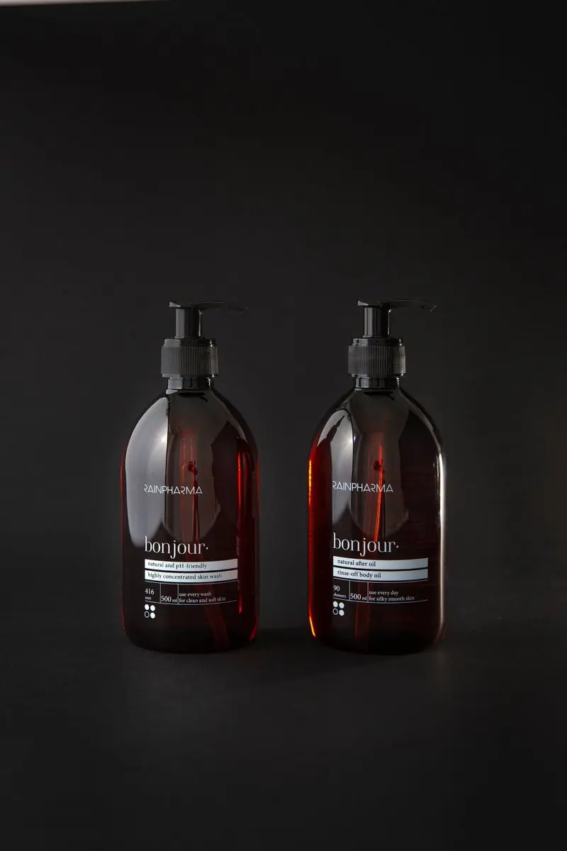 RainPharma Cadeauset Bonjour - Skin Wash & After Oil 500ml