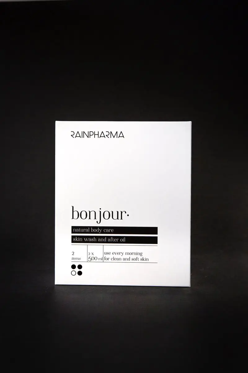 RainPharma Cadeauset Bonjour - Skin Wash & After Oil 500ml