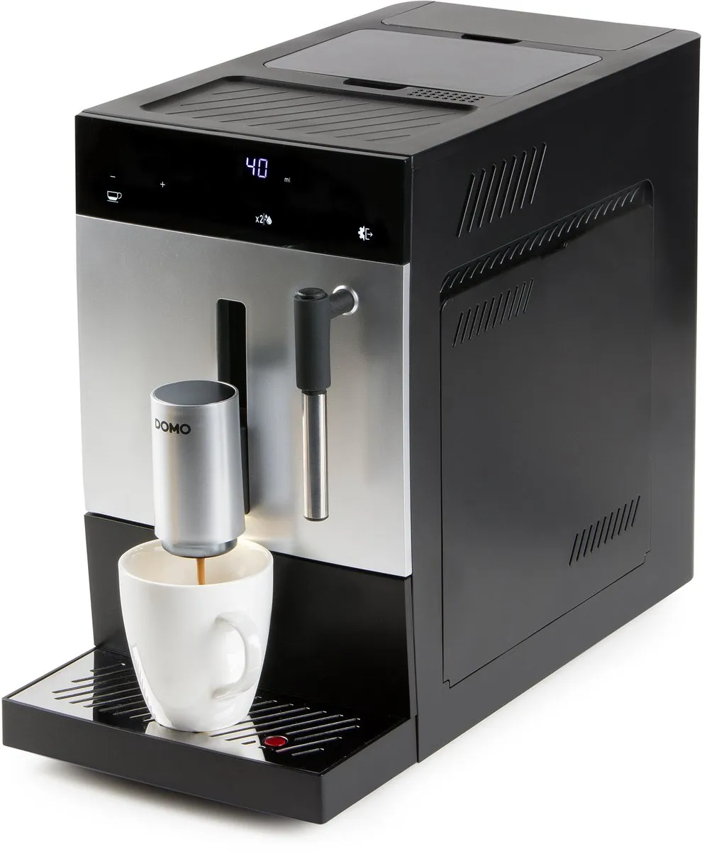 DOMO DO741K Volautomatische Espressomachine - Melkopschuimer – 1 Touch Bean-To-Cup – Geïntegreerde Koffiemolen - Espresso – Americano – Lungo – Cappuccino – Latte Macchiato – ARS pomp 19 bar