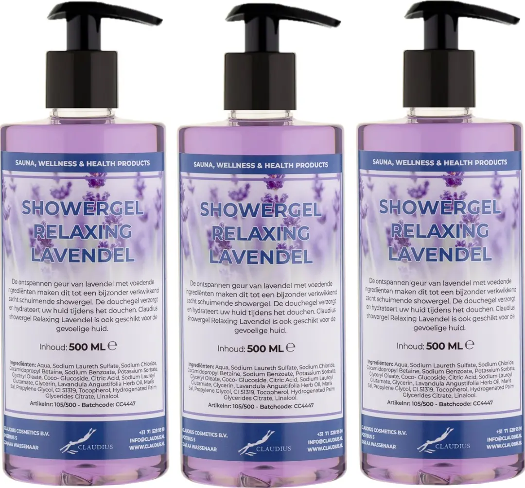 Splashbox Cosmetics Douchegel Relaxing Lavendel 500ml - 3 Stuks