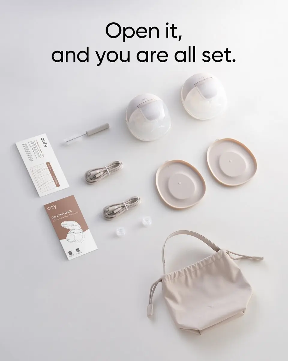 Eufy Baby E10 Draagbare Borstkolf - Transparant/Beige