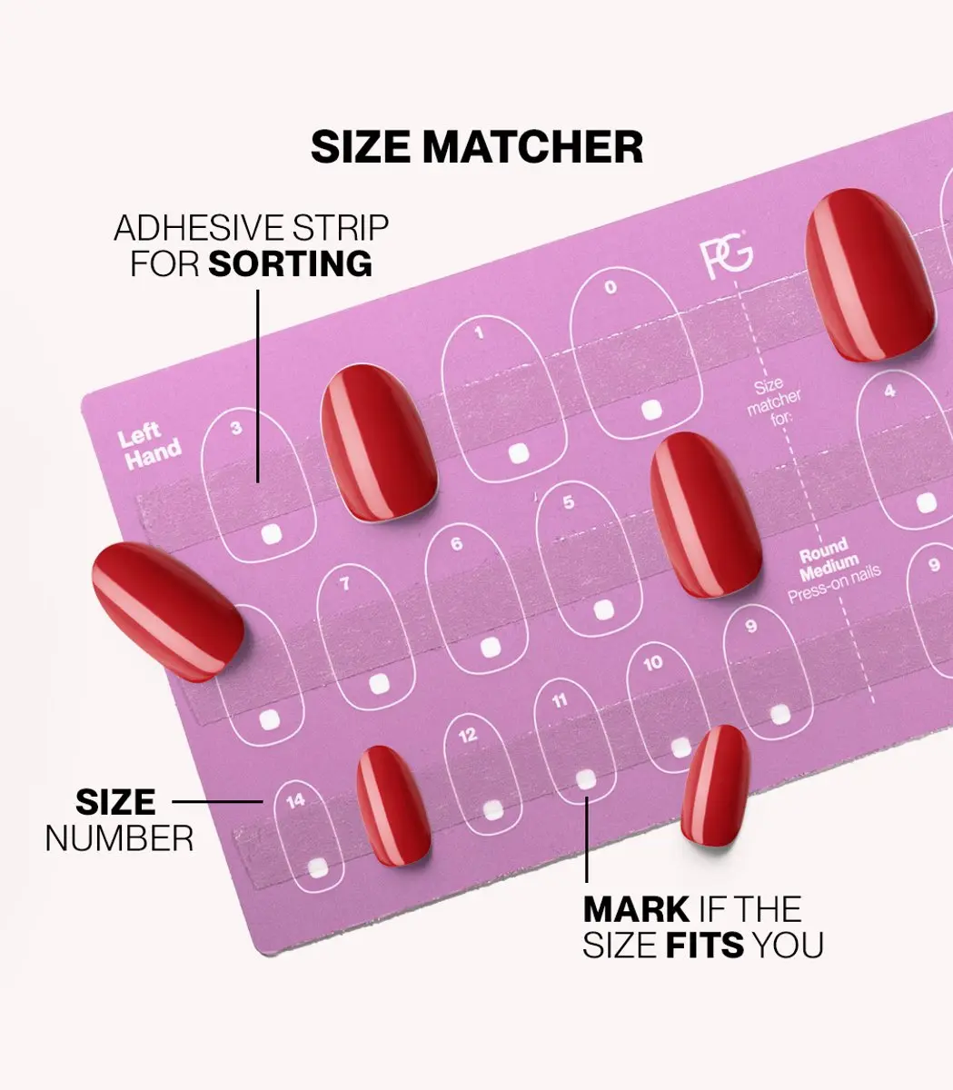 Pink Gellac Press On Nagels 109 Lipstick Red - S - 30 Stuks