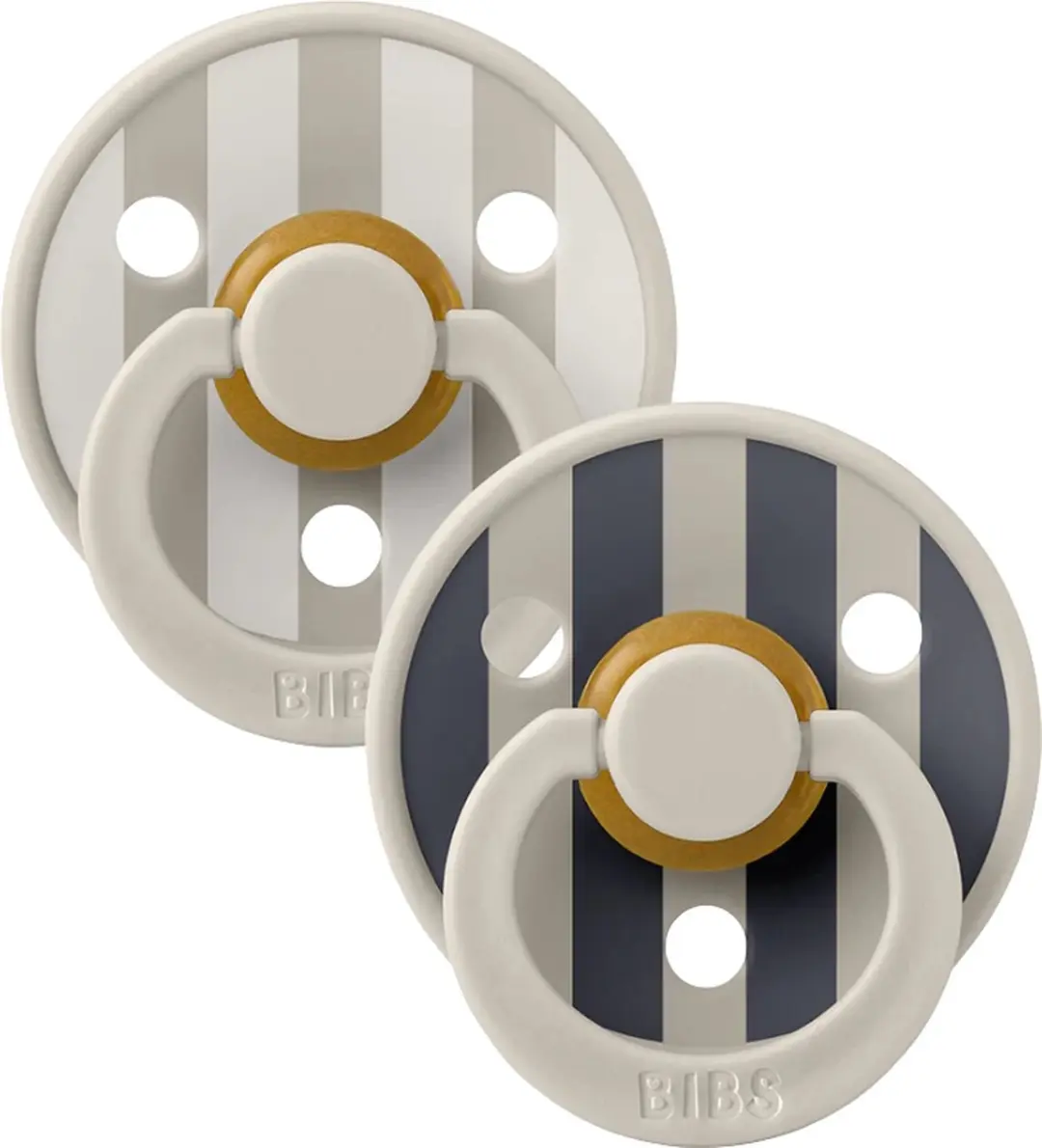 BIBS Colour Fopspeen Rond 6-18 Mnd - Sand Mix - 2 Stuks