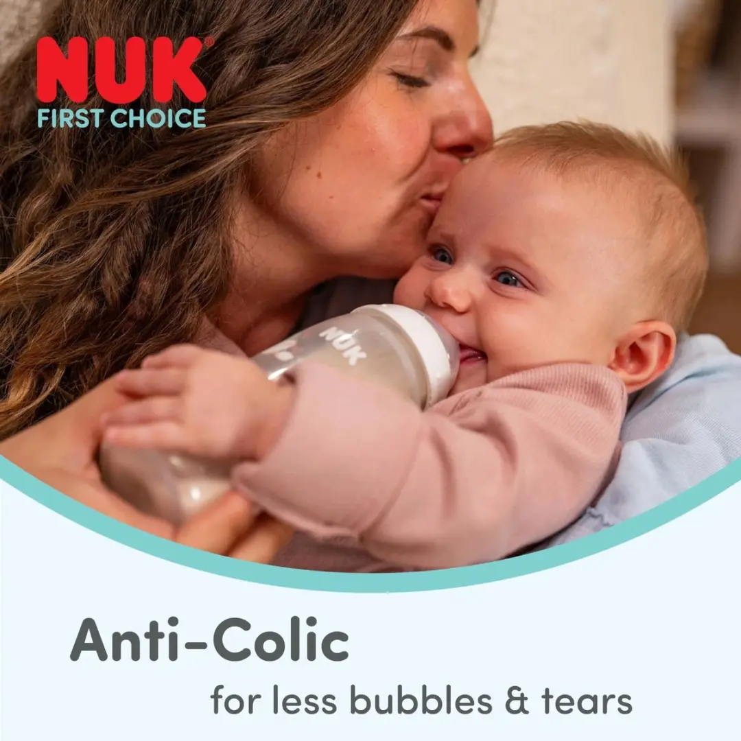 NUK First Choice Siliconen Anti-Colic Fles 2 Stuks - 6m+