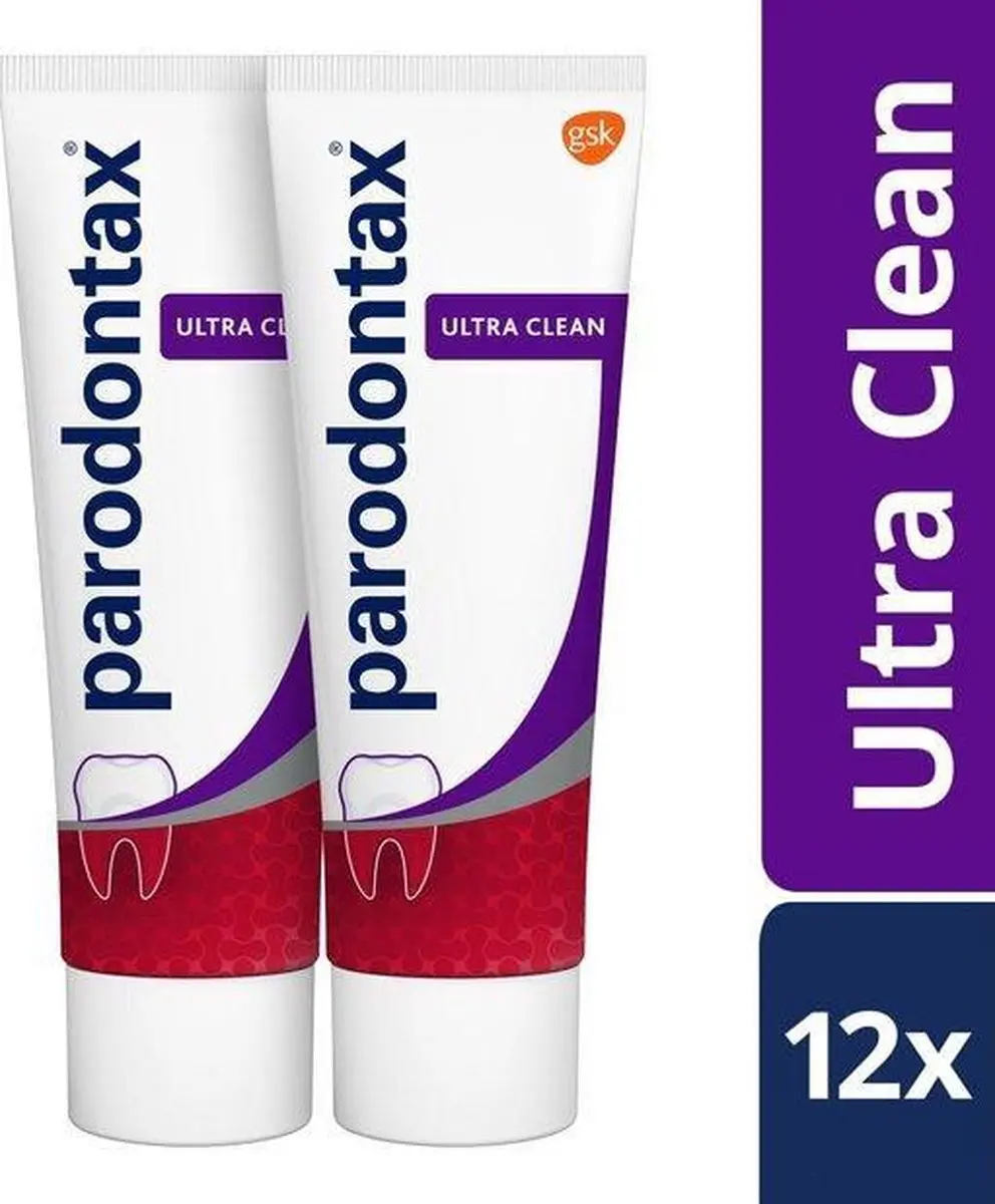 Parodontax Ultra Clean Tandpasta 75ml - 12 Stuks