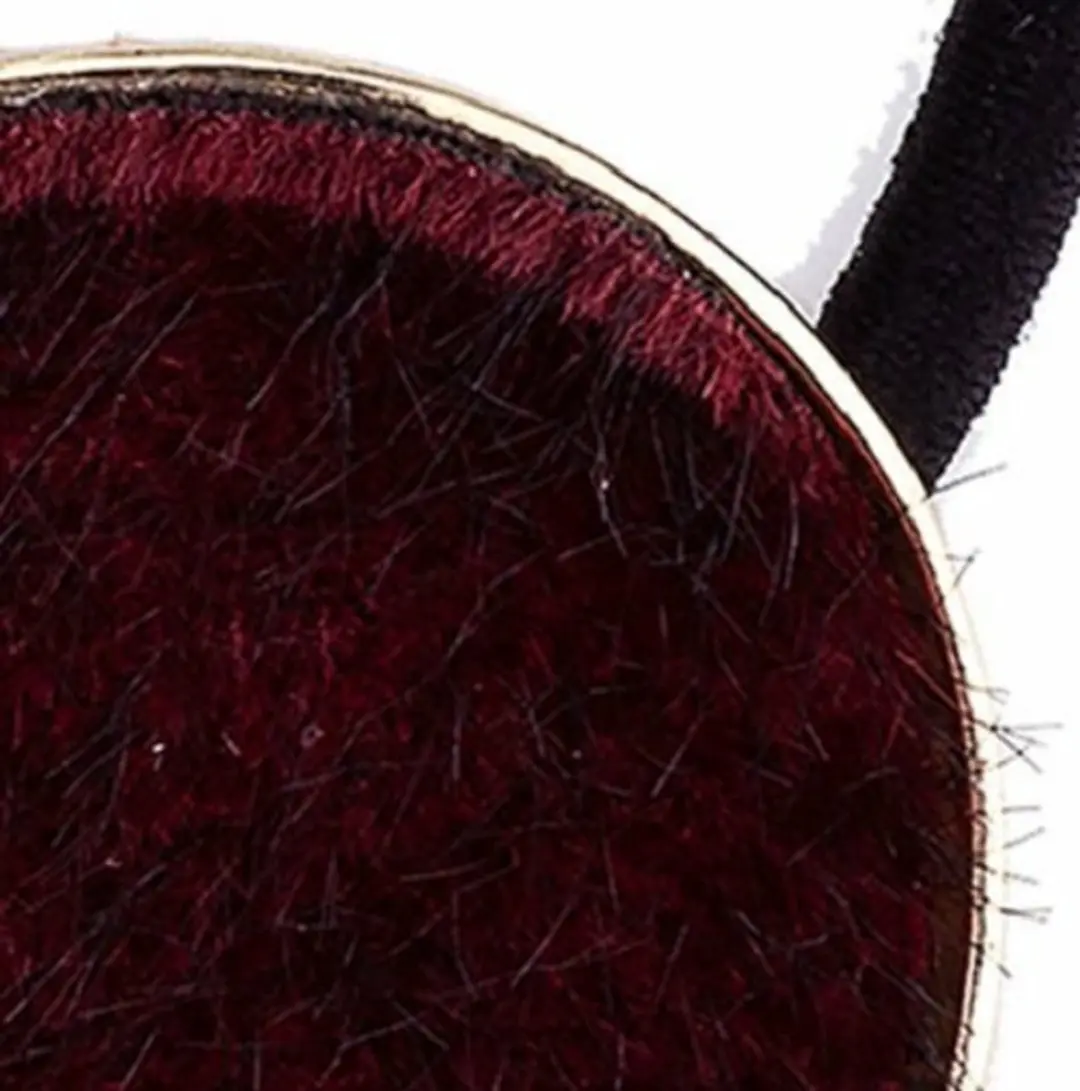 Haarsoires Haarelastiek Cirkel 3cm Metaal & Vilt - Rood Goud