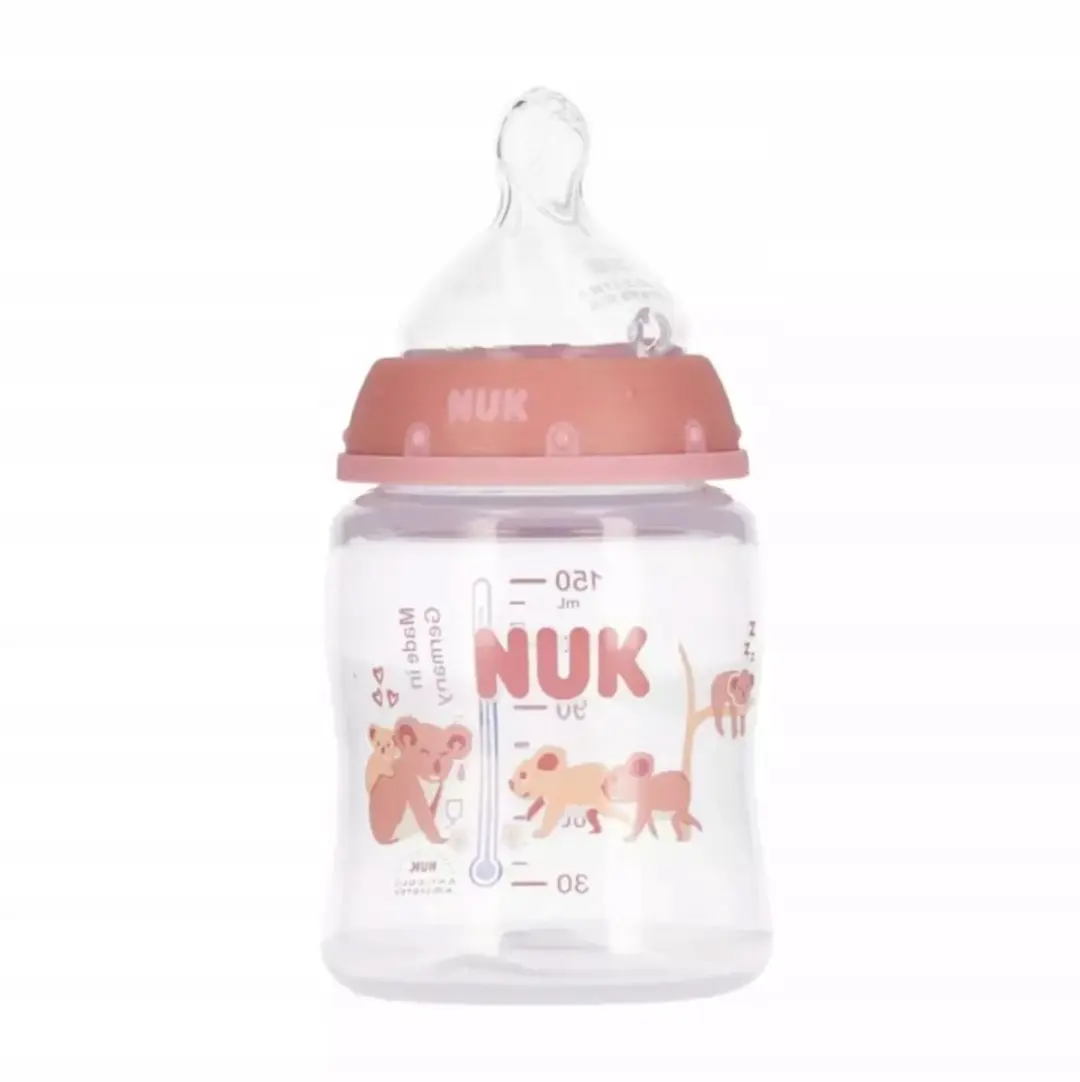 NUK First Choice Babyfles 150ml - Roze/Transparant