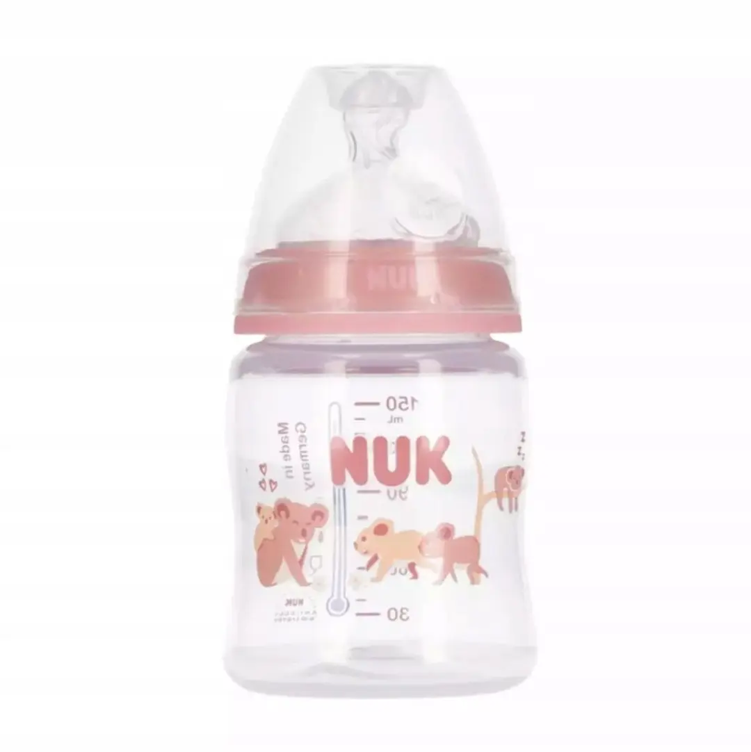 NUK First Choice Babyfles 150ml - Roze/Transparant