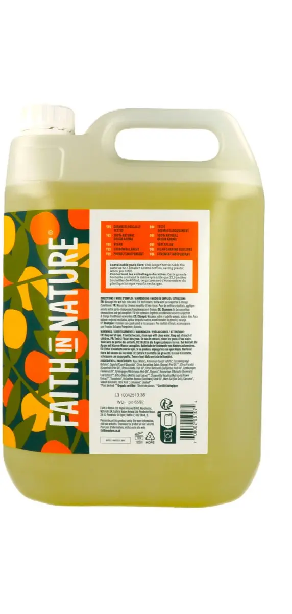 Faith In Nature Grapefruit & Sinaasappel Shampoo 5L