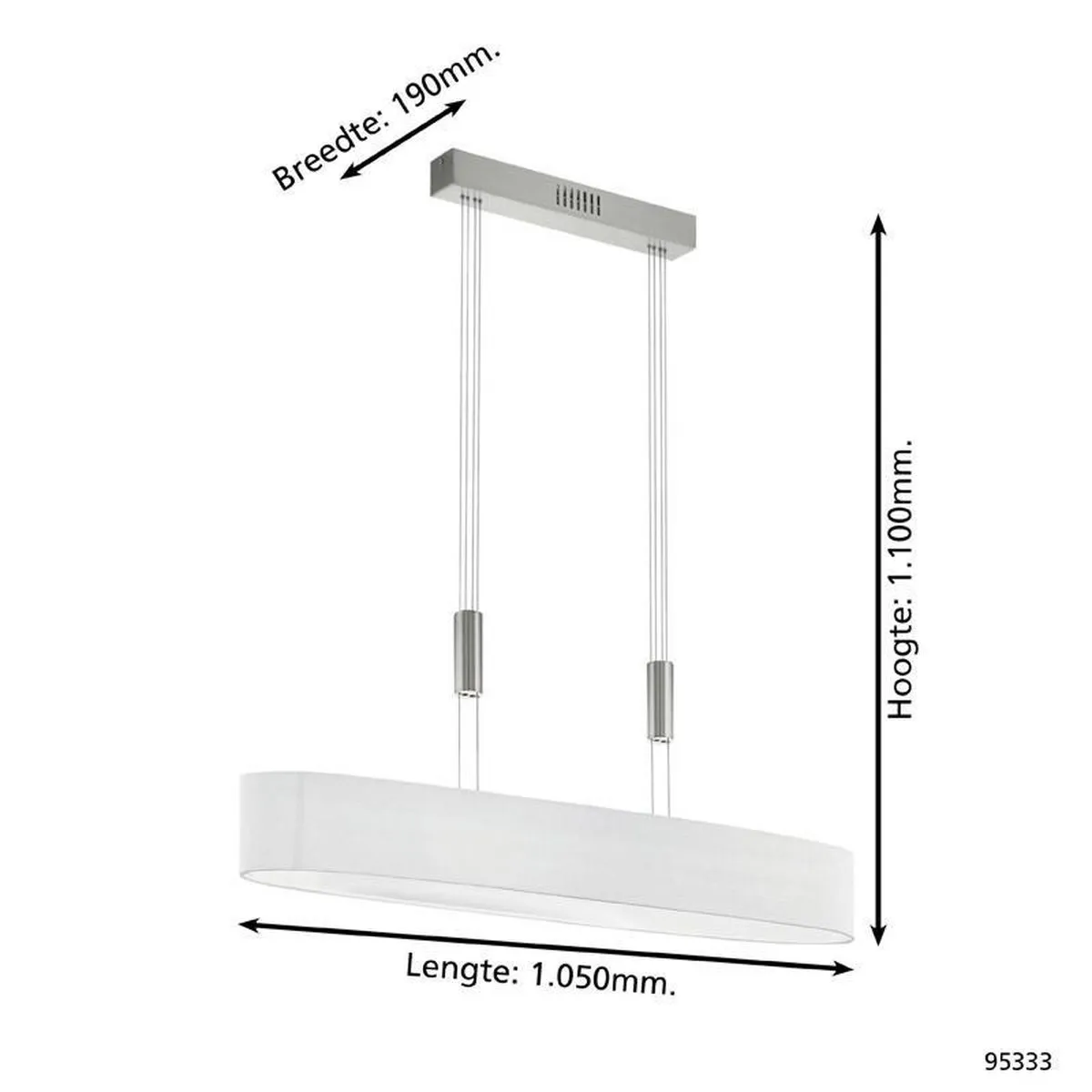 Eglo Romao 1 Hanglamp 6 Lichts - Nikkel-Mat/Chroom