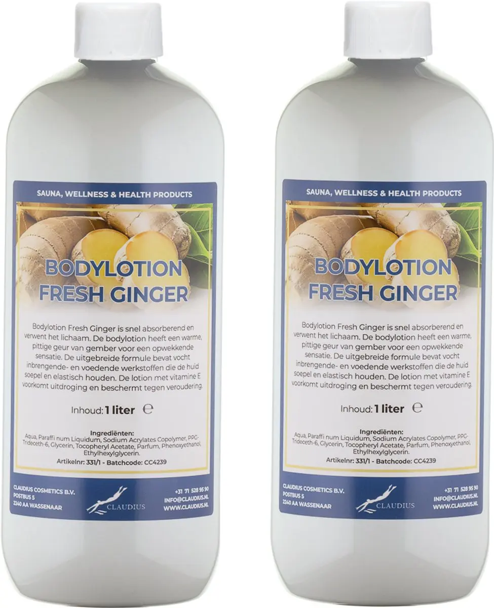 Splashbox Cosmetics Bodylotion Fresh Ginger 2 Liter - 2 Stuks
