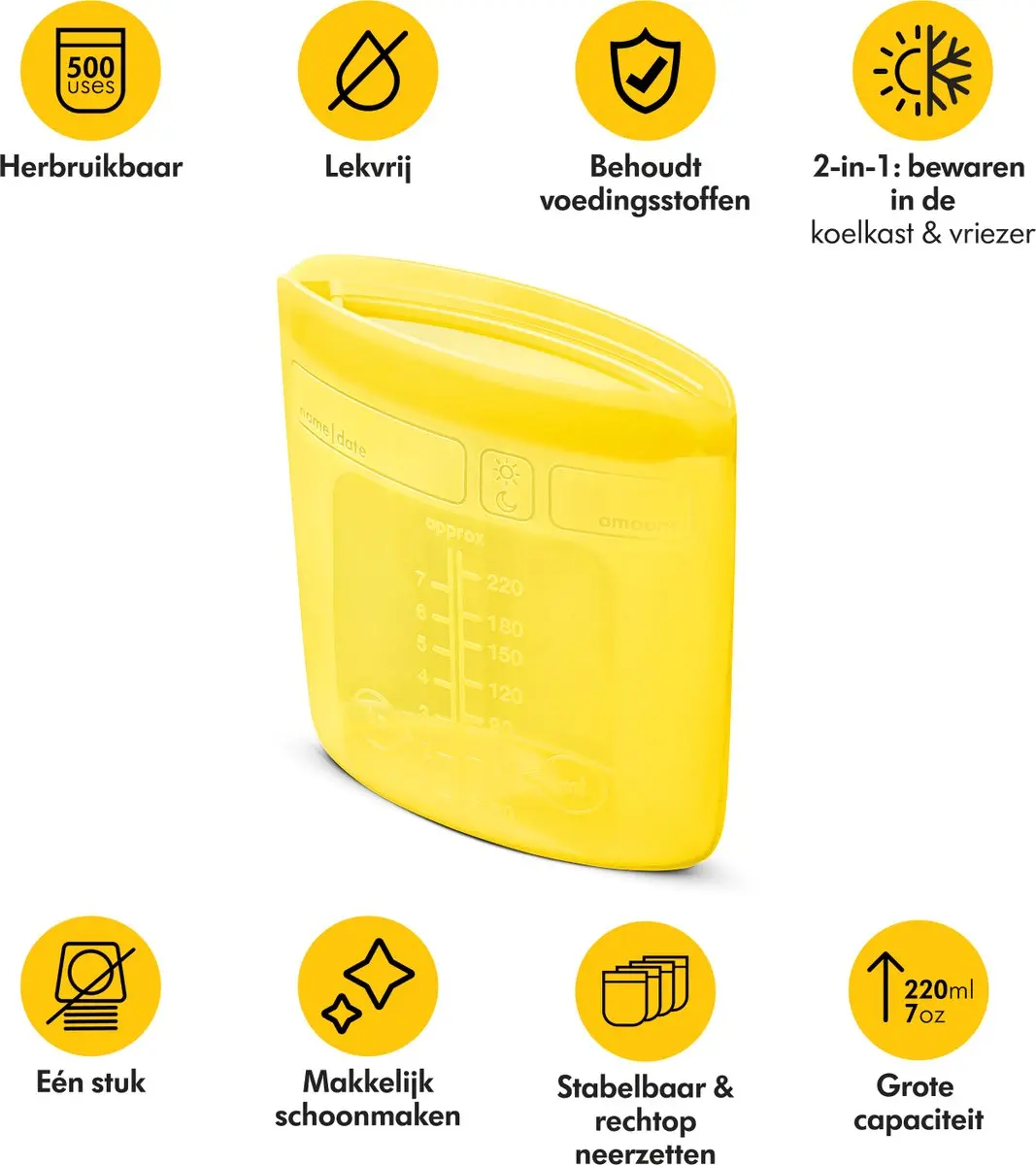 Medela Herbruikbare Moedermelk Bewaarzakjes 220ml - 5 Stuks
