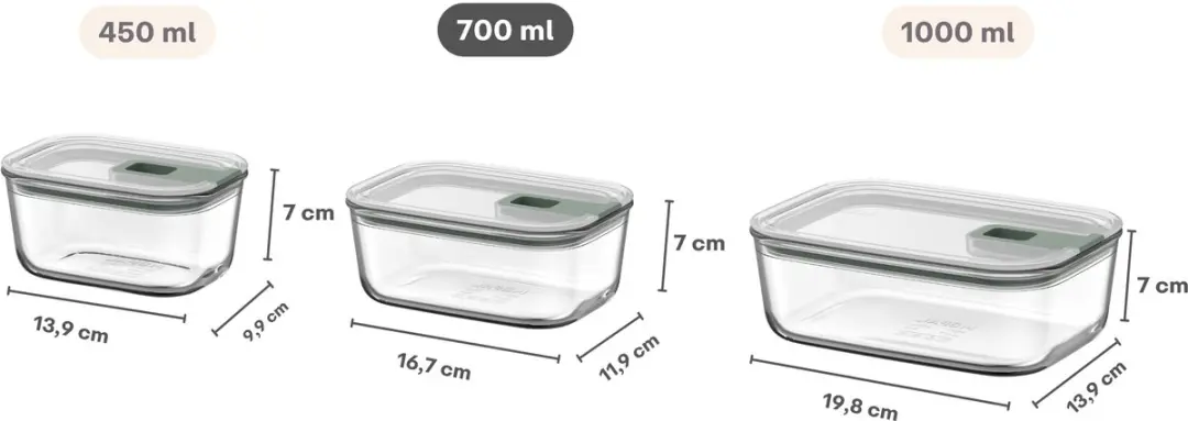 Mepal EasyClip Glazen Vershouddoos 700ml - Nordic Sage
