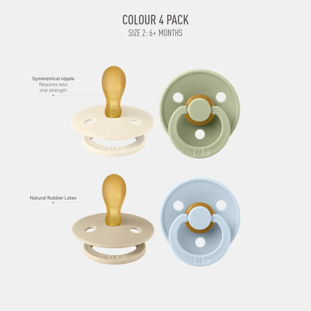 BIBS Colour Symmetrische Speen Cloud Mix - 4 Stuks
