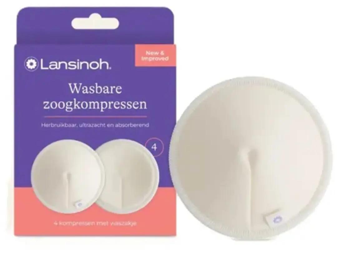 Lansinoh Wasbare Zoogkompressen - 4 Stuks - afbeelding 6 van 6