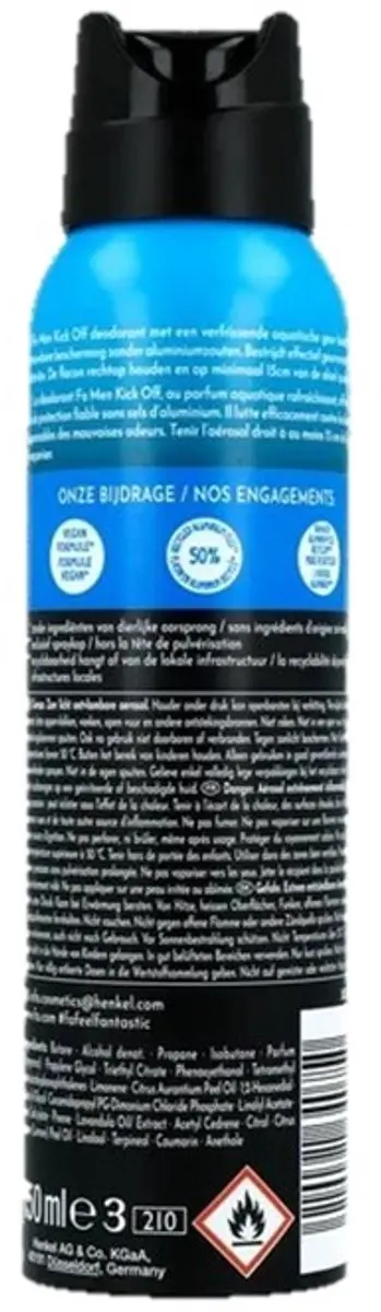 Fa Men Kick-Off Deodorant & Bodyspray 150ml