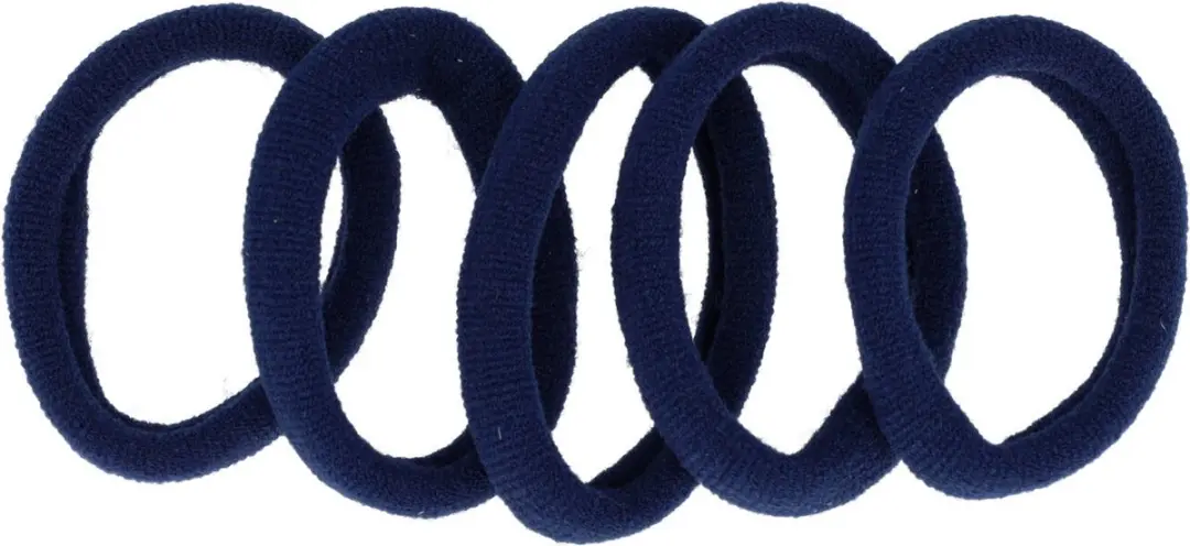 Haarsoires Haarelastieken Basic 4cm Blauw