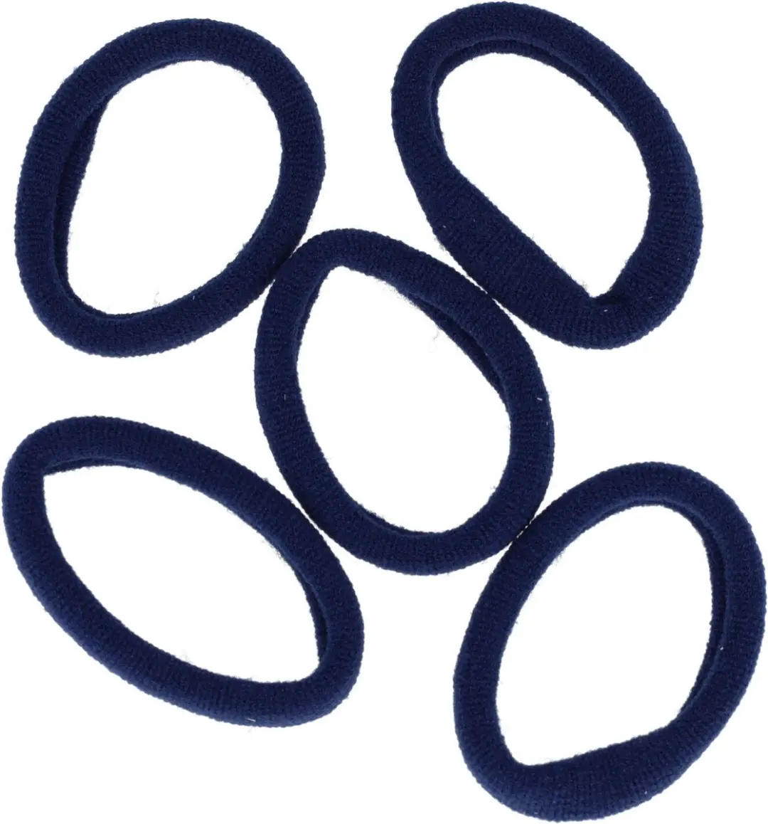 Haarsoires Haarelastieken Basic 4cm Blauw - Set van 5