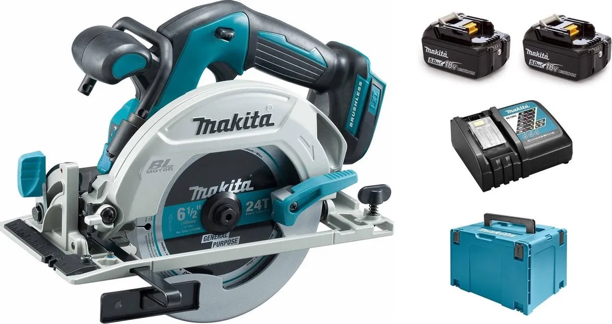 Makita DHS680RTJ 18V Cirkelzaag 165mm - met 2x accu - afbeelding 6 van 6