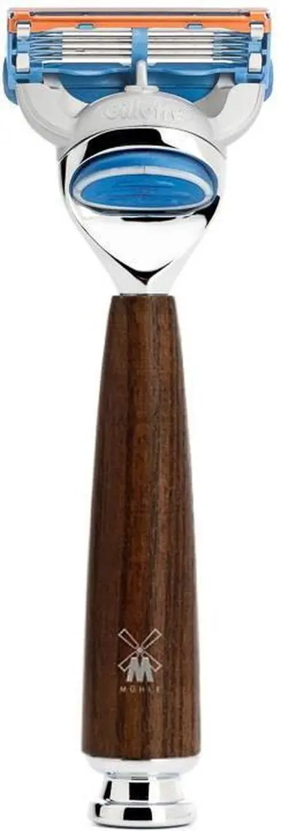 Mühle Fusion Scheermes Essenhout - 5 Bladen - Zwart