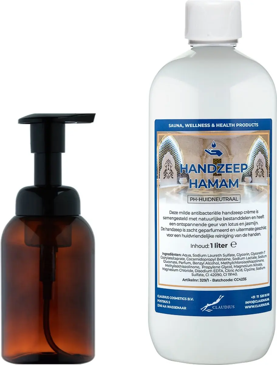 Splashbox Cosmetics Zeepdispenser 300ml + Hamam Handzeep 1L