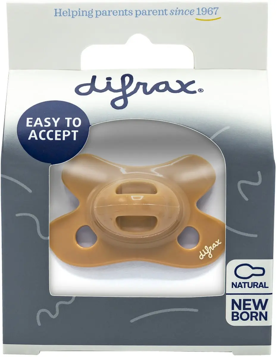 Difrax Uni Fopspeen - Caramel - 0-3 Mnd