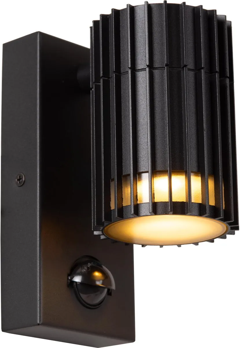 Lucide Timbala Wandspot GU10 IP44 - Zwart