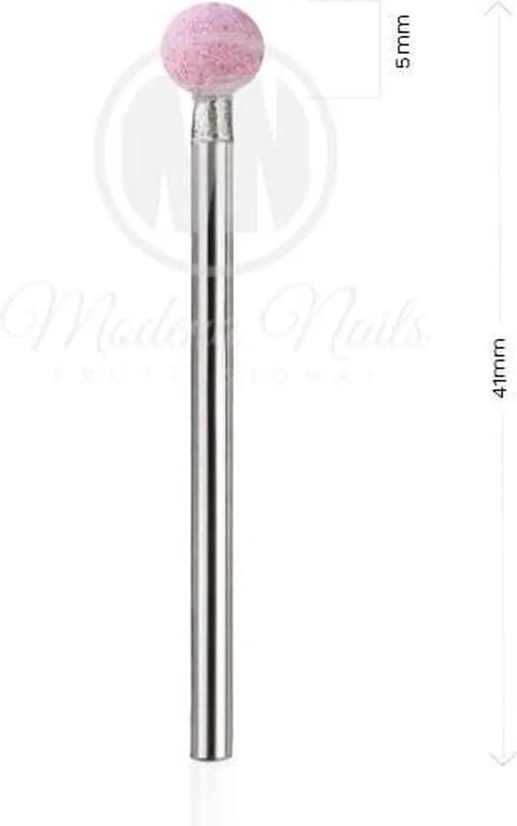 Modena Nails Opzetstuk Nagelfrees Cuticle Stone Cutter Ball 34 - Roze/Zilver