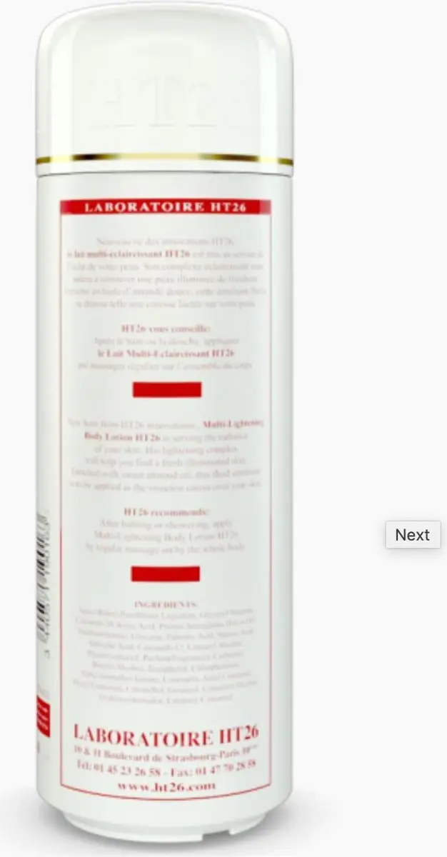 HT26 Paris Anti-Taches Lait Multi-Éclaircissant 500ml