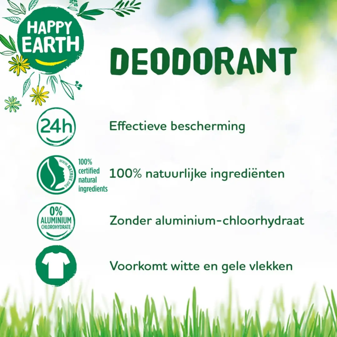 Happy Earth Deodorant Balm Floral Patchouli 45g