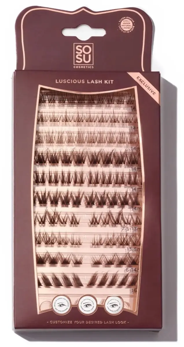 Sosu Beauty Set 01 - Blush Highlighter Lashes - 4 Stuks