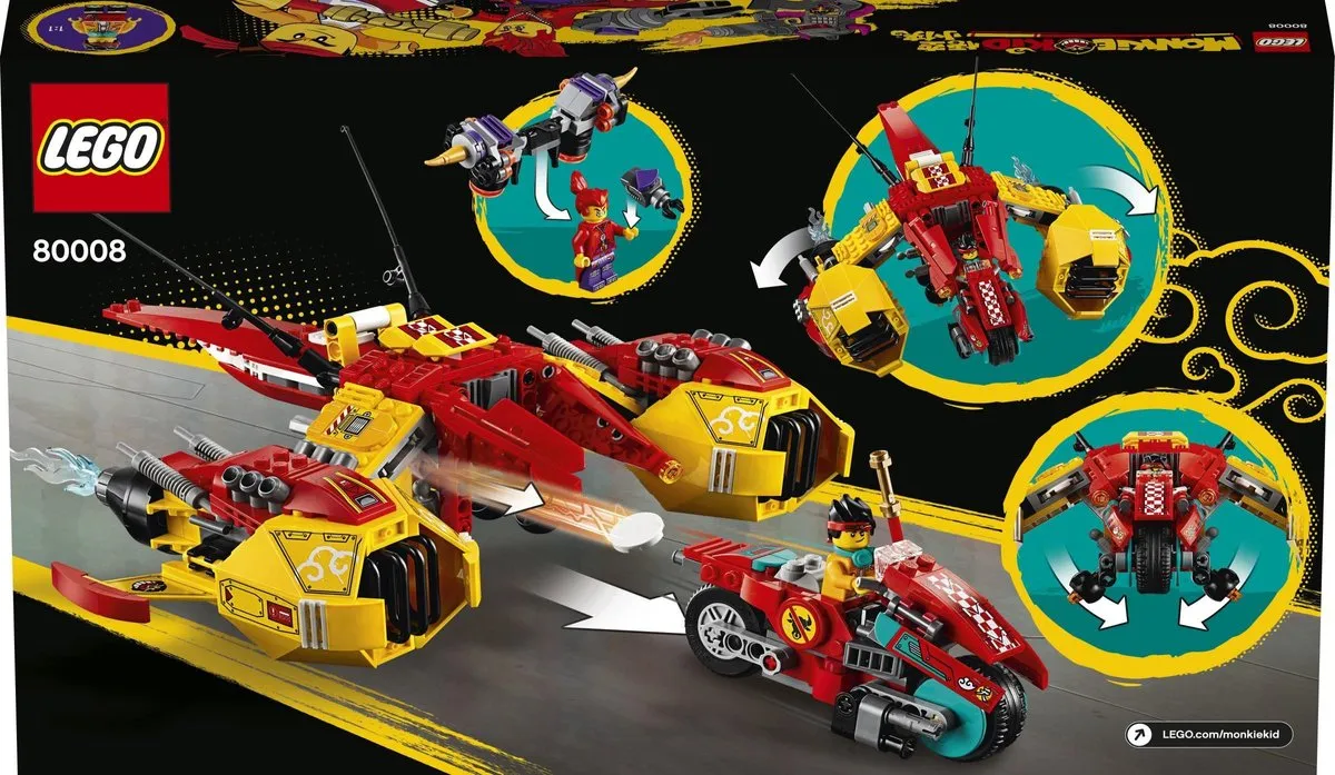 LEGO Monkie Kid Wolkenvliegtuig 80008 - 529 Stukken - 4 Minifiguren - afbeelding 6 van 6