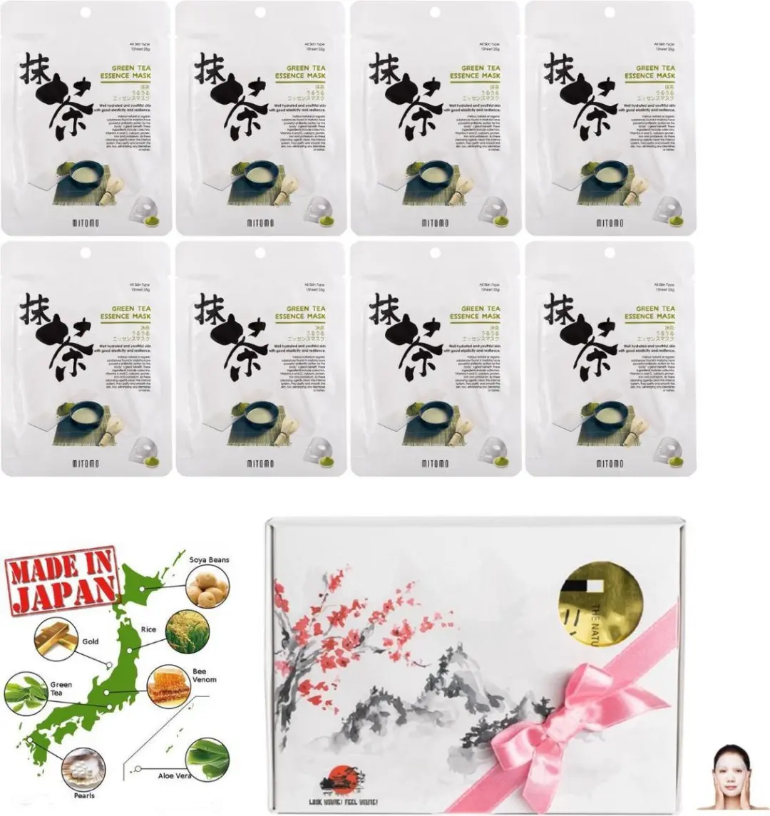 Mitomo Japan Green Tea Beauty Gezichtsmaskers