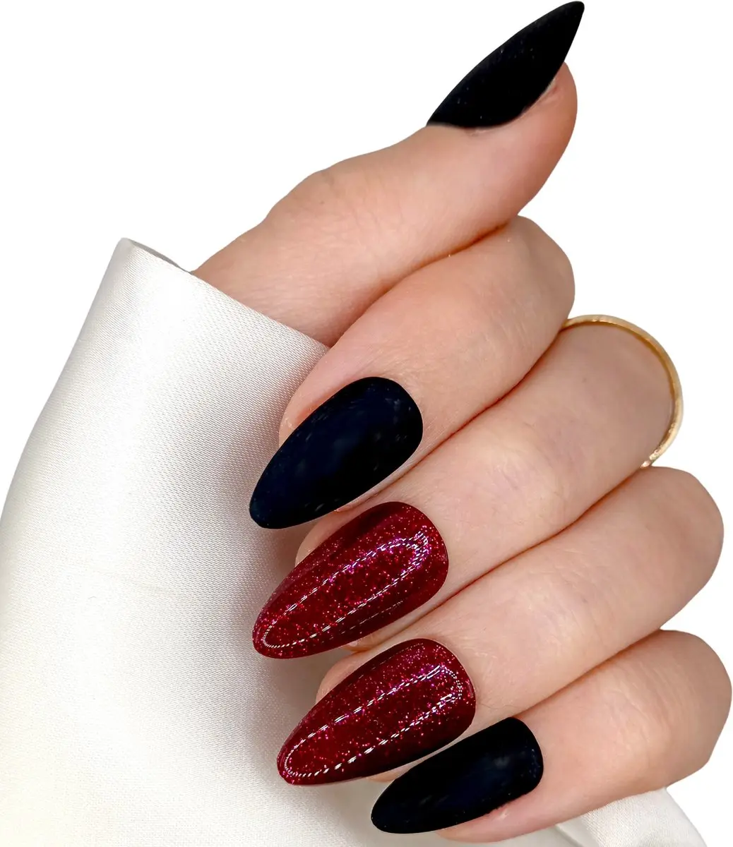 SD Press on Nails B-186 Plaknagels Stiletto