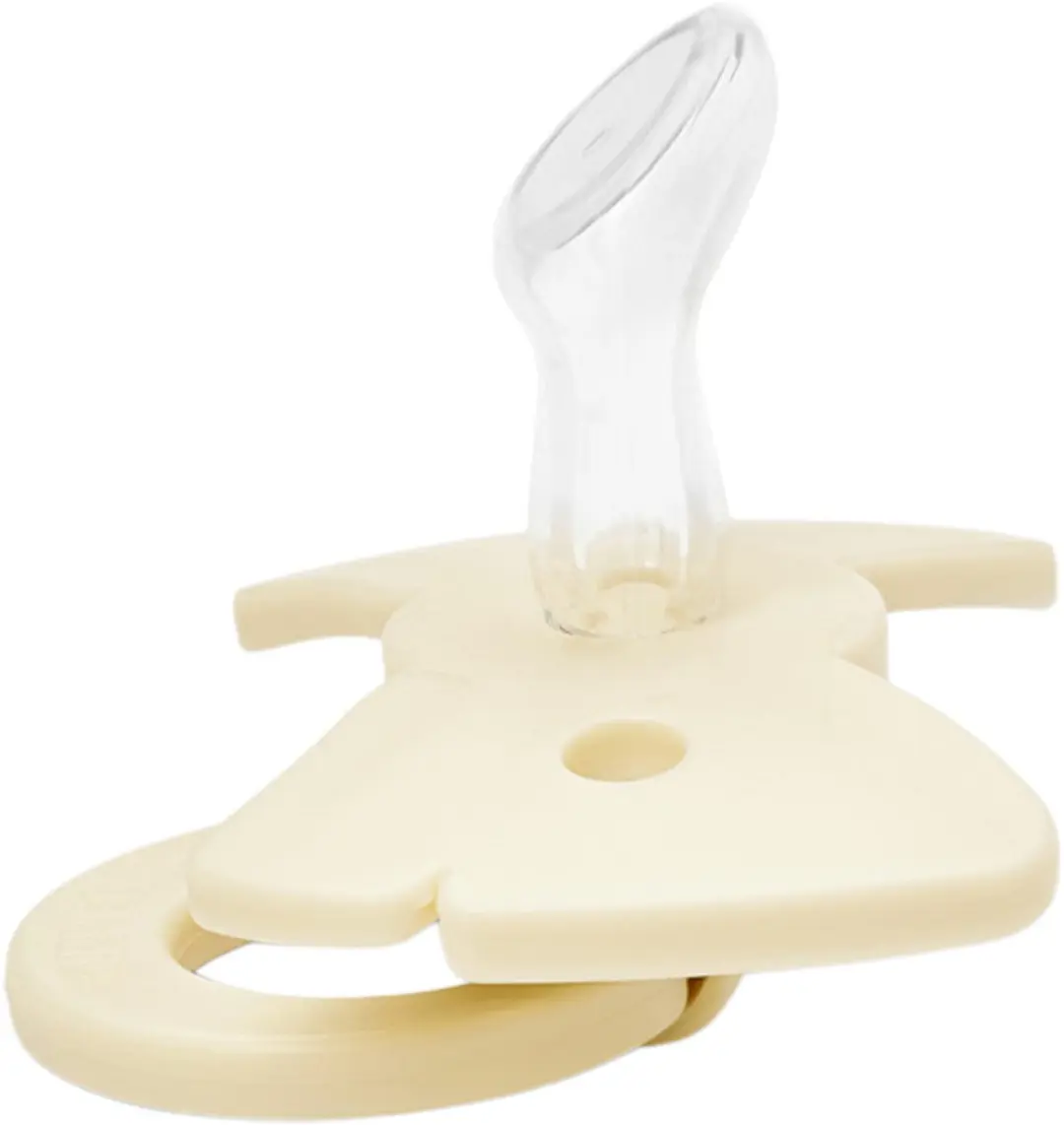 Elodie Binky Bow Newborn Siliconen Fopspeen - Oat White