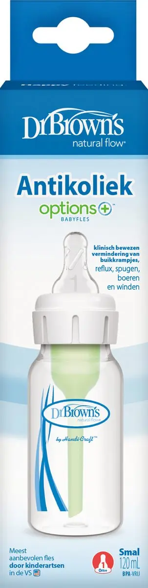 Dr. Brown's Options+ Anti-Colic Babyfles 120ml - Transparant