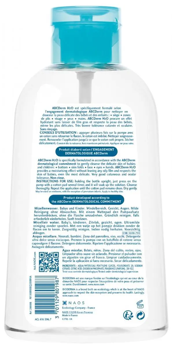 Bioderma Abcderm H2O Micelle Solution 1000ml