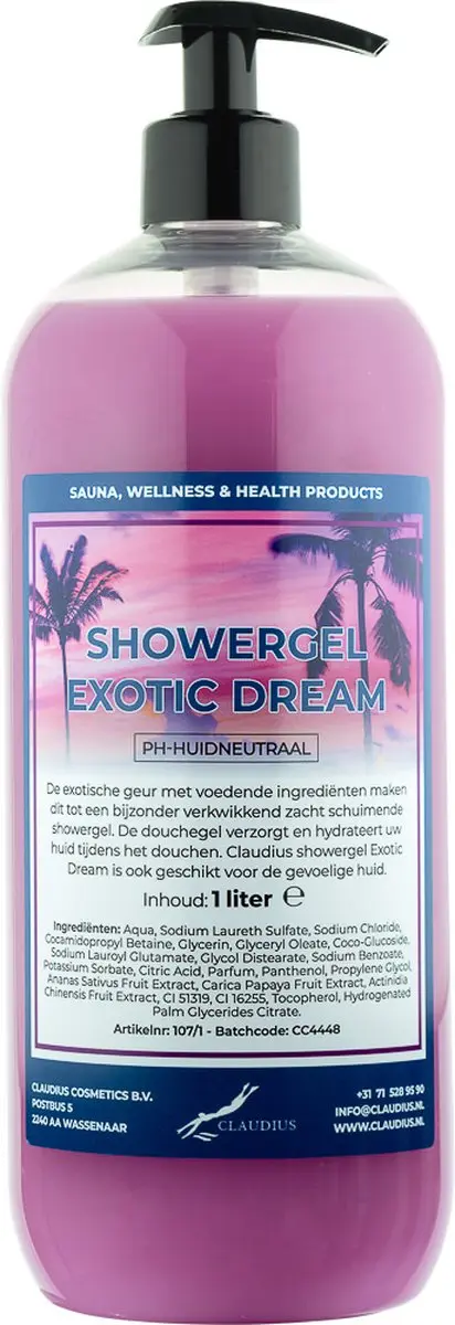 Splashbox Cosmetics Claudius Douchegel Exotic Dream 1L