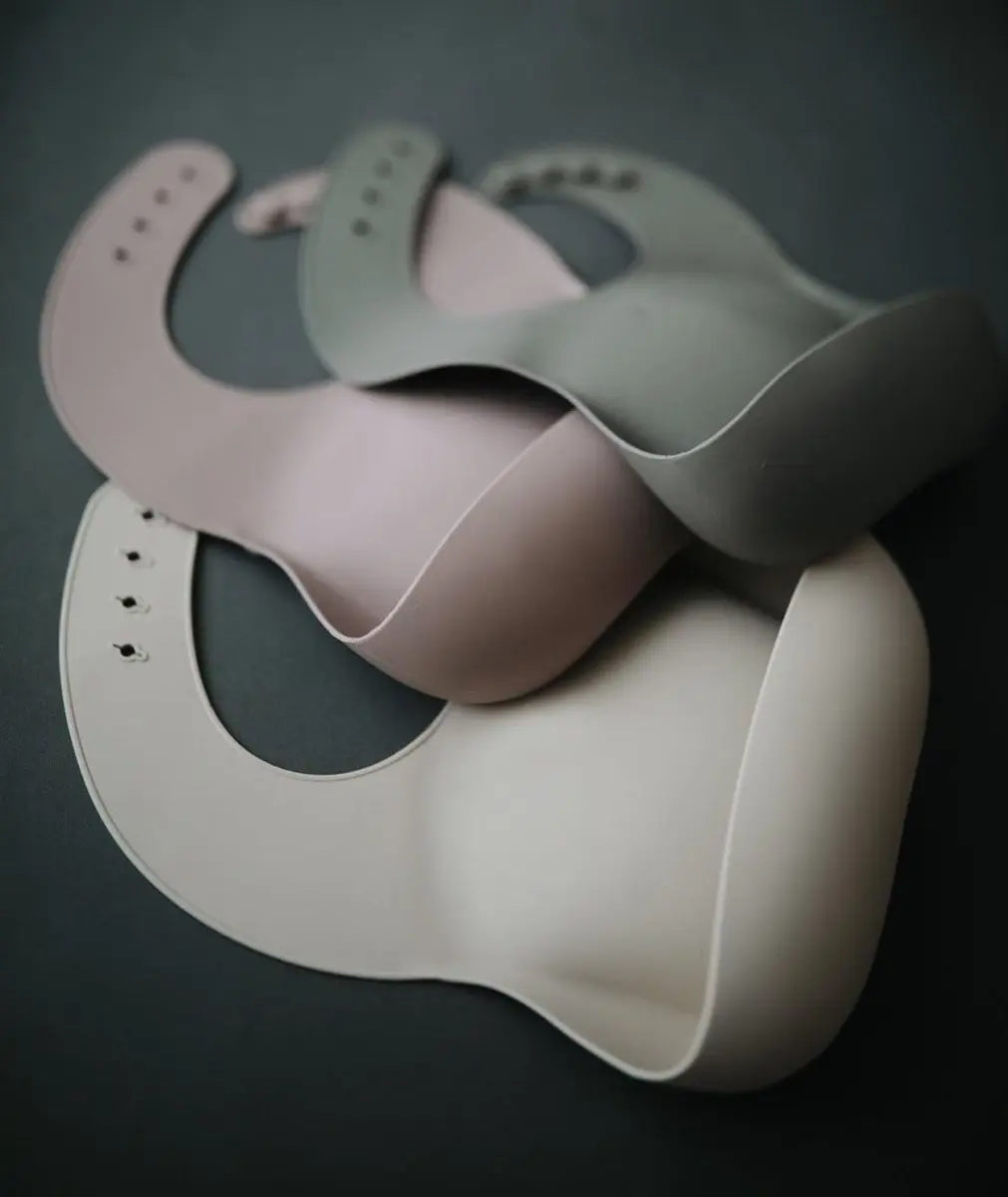 Mushie Siliconen Baby Slabbetje A0004 - Pale Mauve