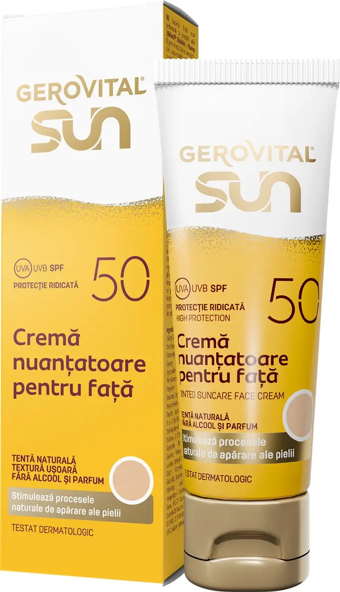Gerovital Sun Getinte Zonnebrandcrème SPF50