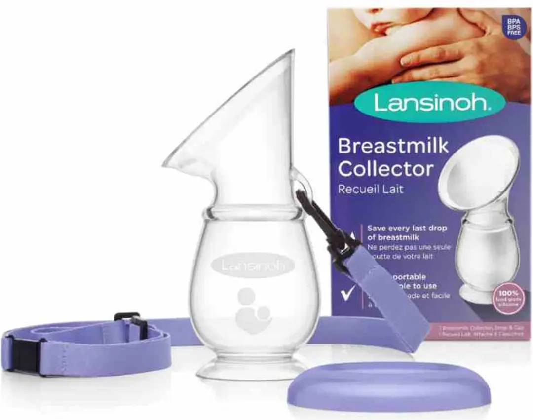 Lansinoh Moedermelk Collector - Transparant & Paars - afbeelding 6 van 6