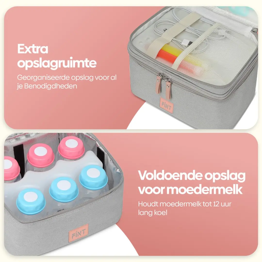 FÍNT Luxe Koeltas Grijs - 6L met Koelelement