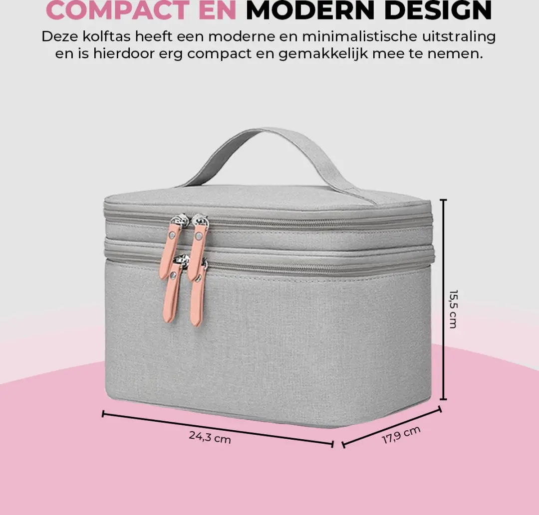 FÍNT Luxe Koeltas Grijs - 6L met Koelelement