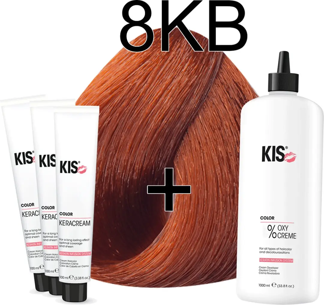 KIS KeraCream Color Licht Koper Blond Haarverfset 100ml