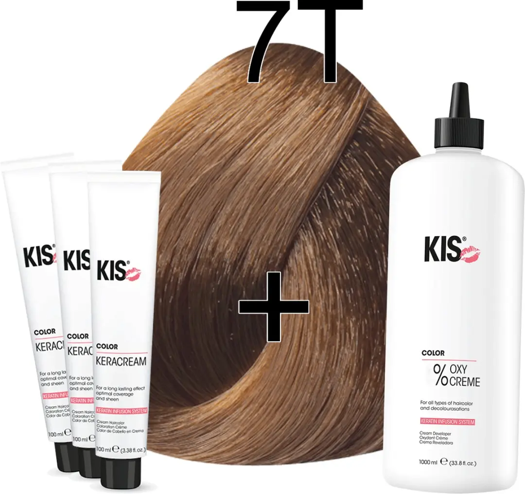 KIS KeraCream Color Licht Tabak Haarverfset 100ml