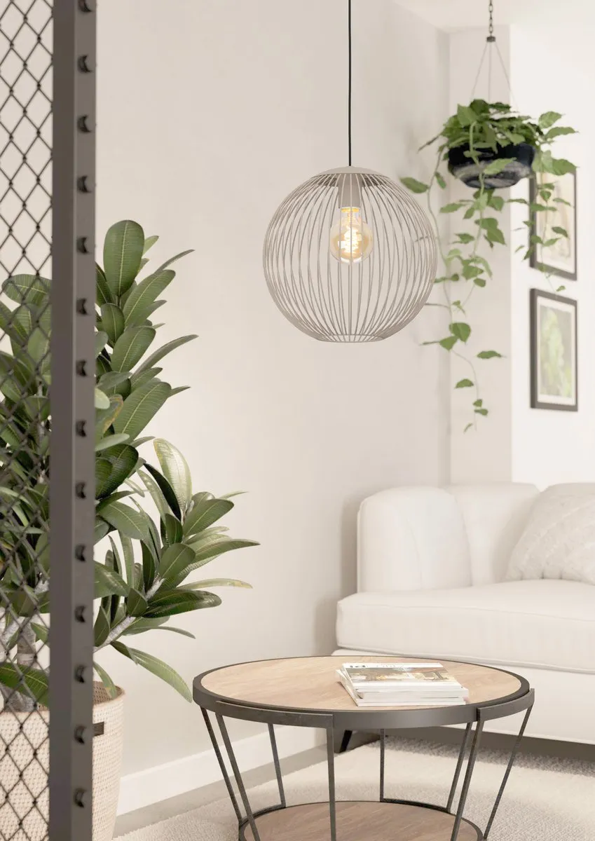 Eglo Lindero Hanglamp E27 - Ø32cm - Zandkleur