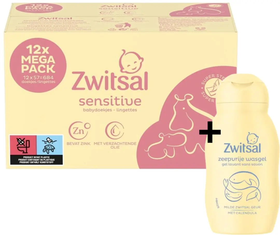 Zwitsal Sensitive Billendoekjes 12x57