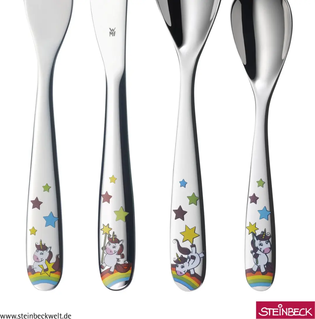 WMF Kids Unicorn Kinderbestekset 4-delig - Meerkleurig