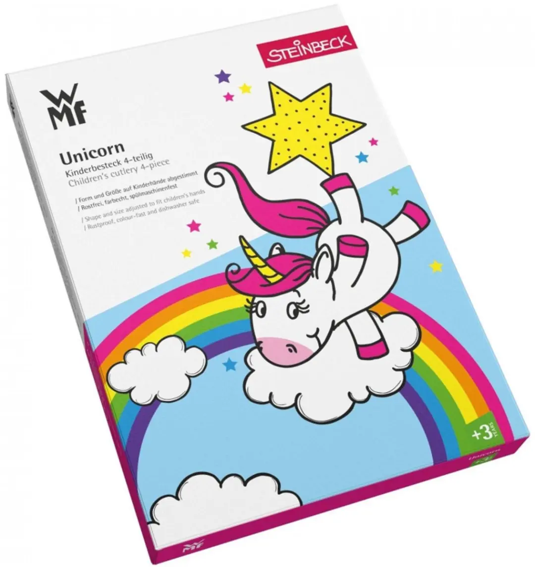 WMF Kids Unicorn Kinderbestekset 4-delig - Meerkleurig