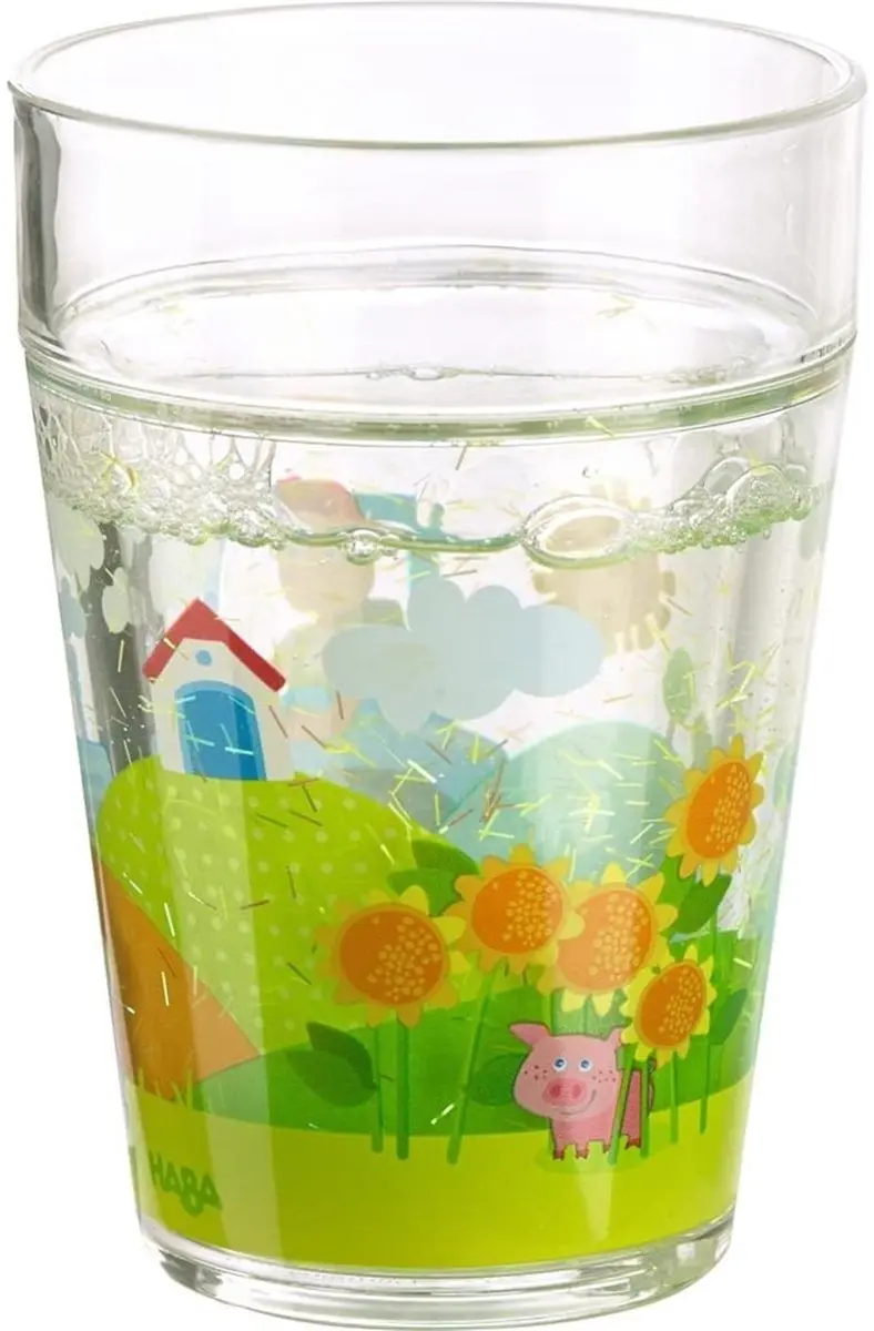Haba Glitterbeker Tractor - 250ml - Kleurrijk